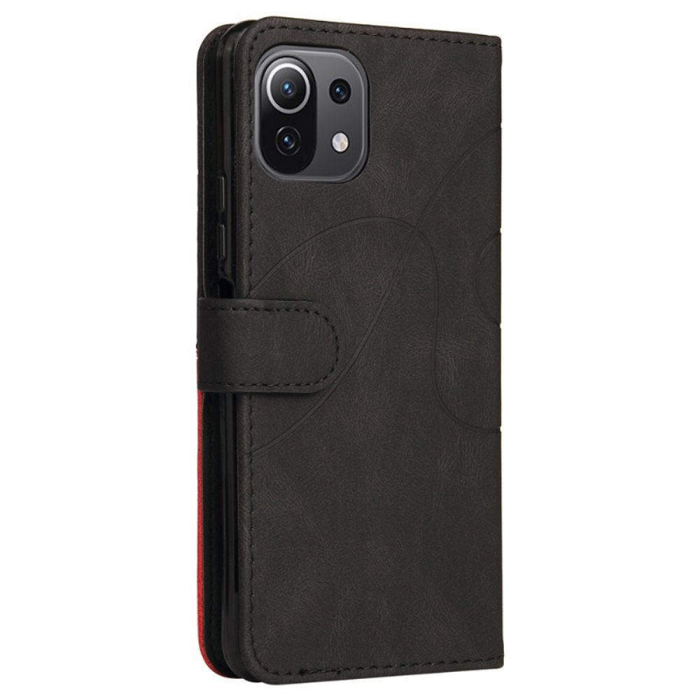 Flipové Pouzdro Na Xiaomi Mi 11 Lite 5G NE / Mi 11 Lite 4G / 5G Dvoubarevná