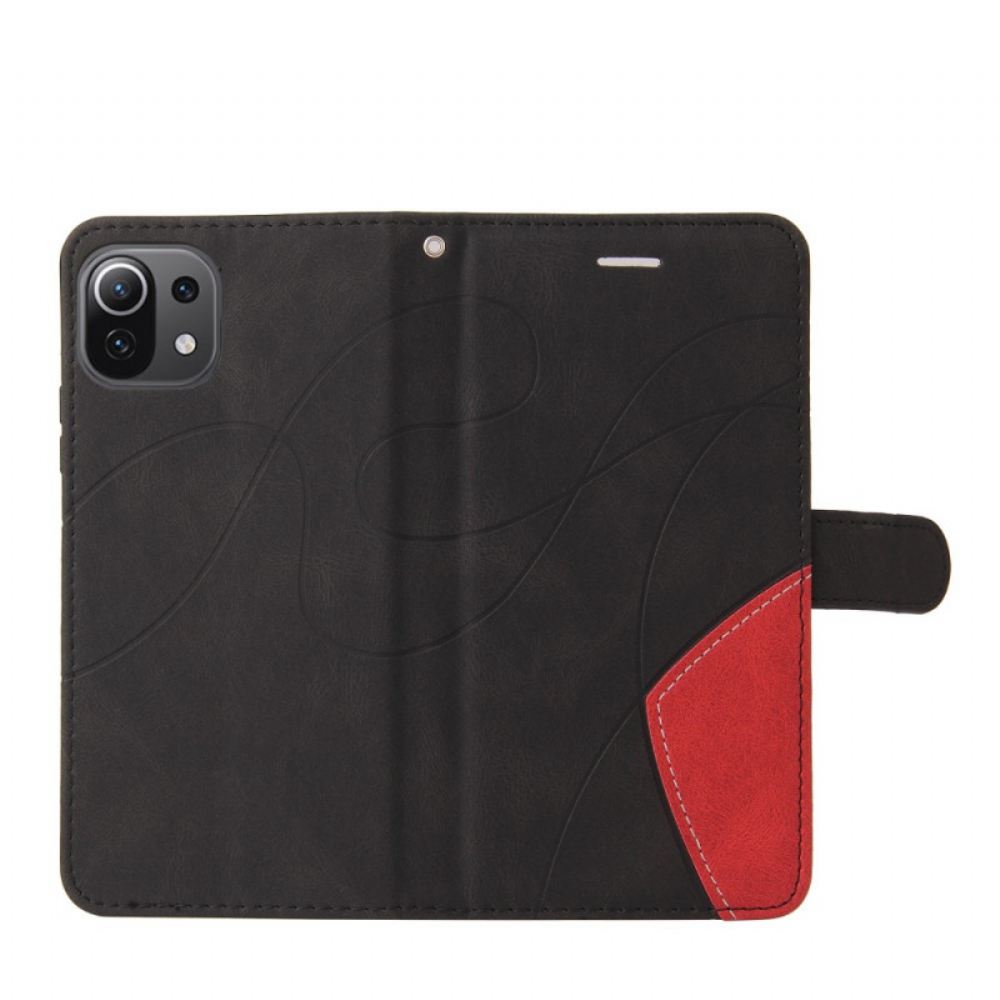 Flipové Pouzdro Na Xiaomi Mi 11 Lite 5G NE / Mi 11 Lite 4G / 5G Dvoubarevná