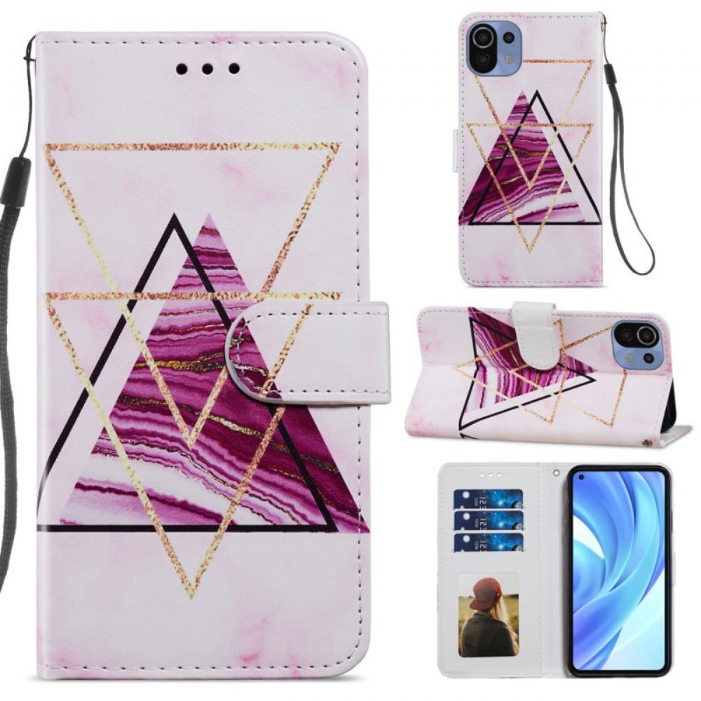 Flipové Pouzdro Na Xiaomi Mi 11 Lite 5G NE / Mi 11 Lite 4G / 5G Intenzivní Mramor