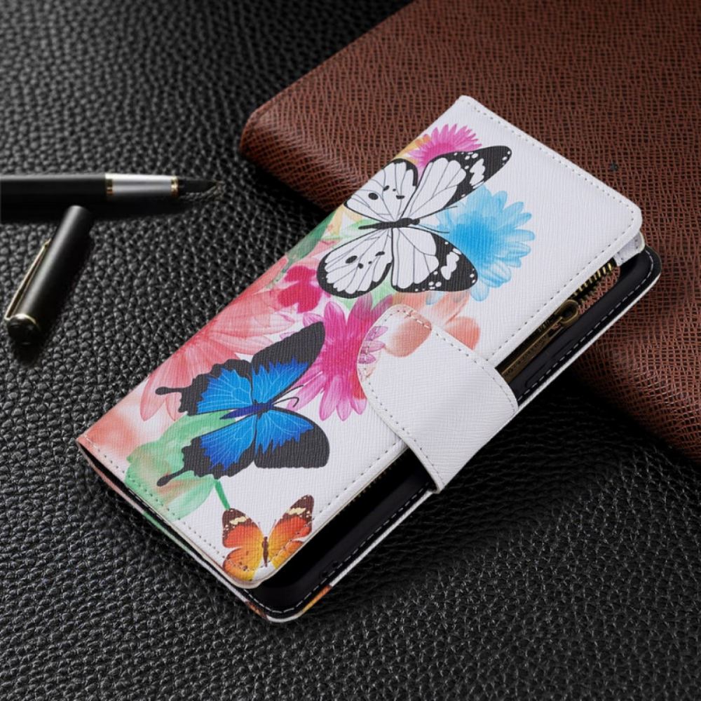 Flipové Pouzdro Na Xiaomi Mi 11 Lite 5G NE / Mi 11 Lite 4G / 5G Kapsa Na Zip S Motýly
