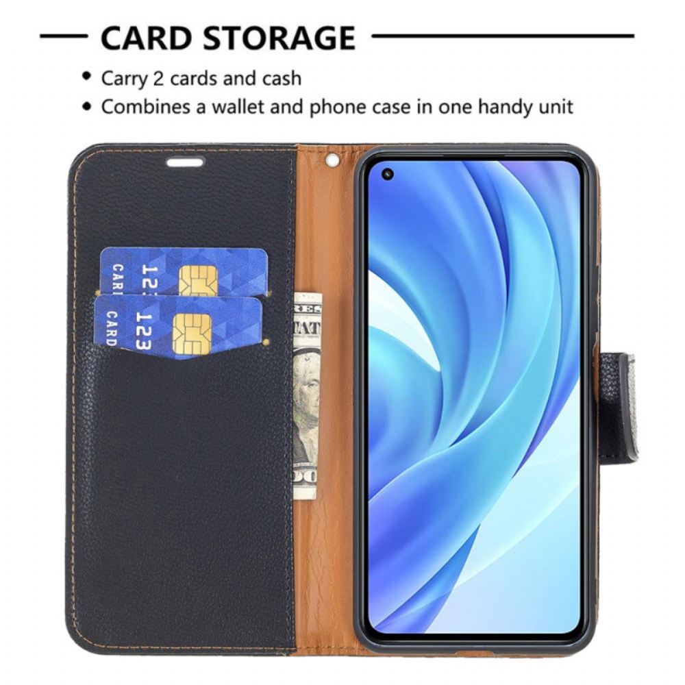 Flipové Pouzdro Na Xiaomi Mi 11 Lite 5G NE / Mi 11 Lite 4G / 5G Kožené Pouzdro Liči Šikmá Klapka