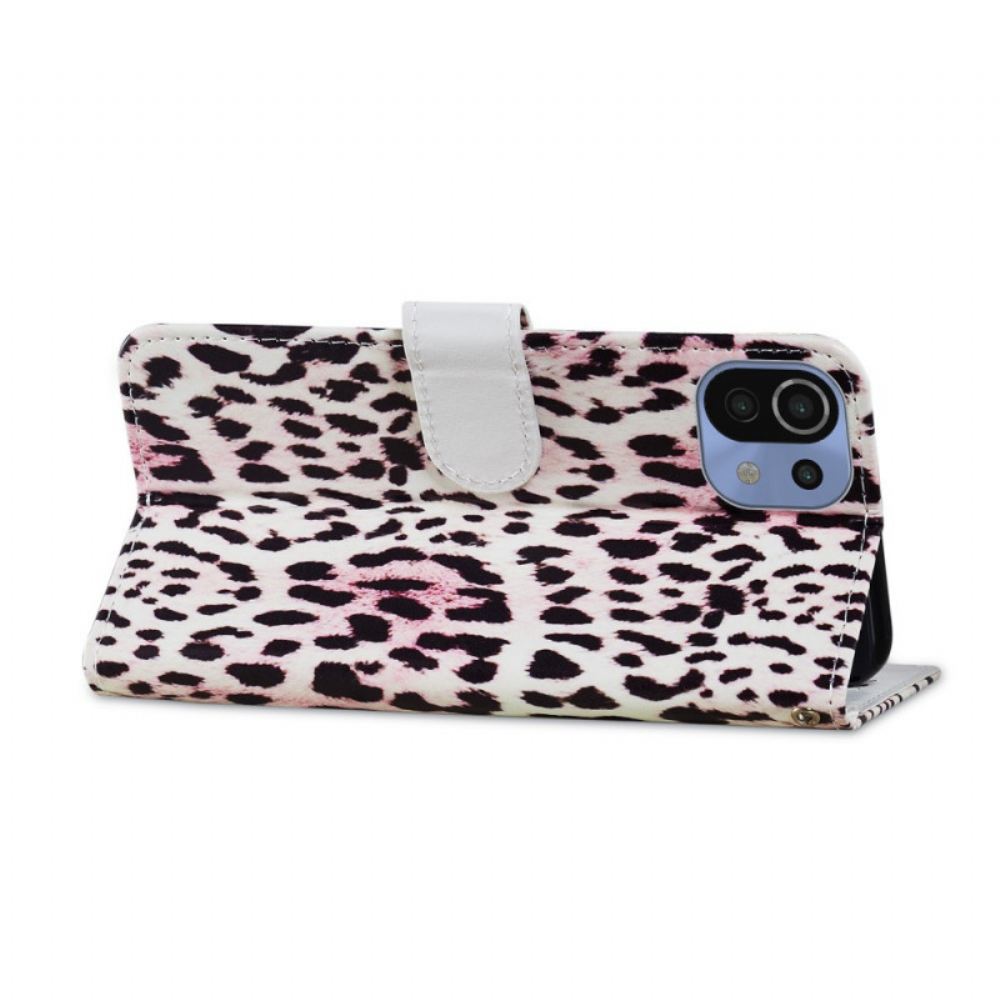 Flipové Pouzdro Na Xiaomi Mi 11 Lite 5G NE / Mi 11 Lite 4G / 5G Leopardí Tisk