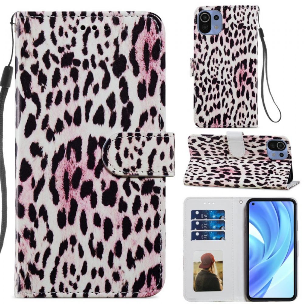 Flipové Pouzdro Na Xiaomi Mi 11 Lite 5G NE / Mi 11 Lite 4G / 5G Leopardí Tisk