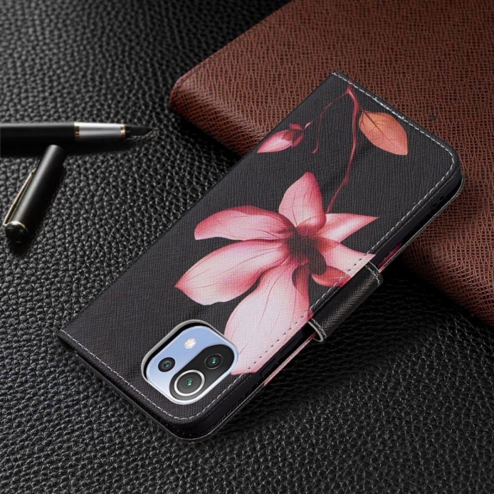 Flipové Pouzdro Na Xiaomi Mi 11 Lite 5G NE / Mi 11 Lite 4G / 5G Růžový Květ