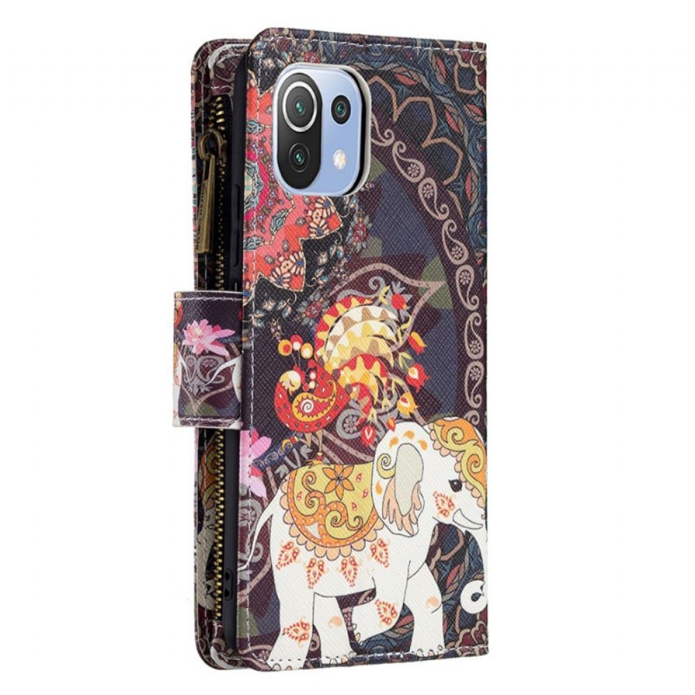 Flipové Pouzdro Na Xiaomi Mi 11 Lite 5G NE / Mi 11 Lite 4G / 5G Sloní Kapsa Na Zip