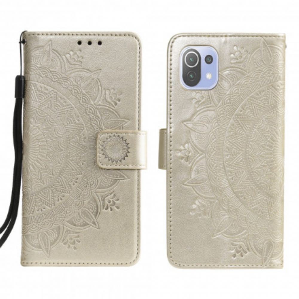 Flipové Pouzdro Na Xiaomi Mi 11 Lite 5G NE / Mi 11 Lite 4G / 5G Sluneční Mandala