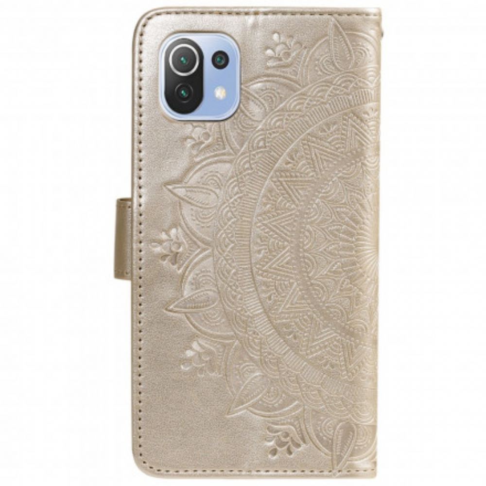 Flipové Pouzdro Na Xiaomi Mi 11 Lite 5G NE / Mi 11 Lite 4G / 5G Sluneční Mandala