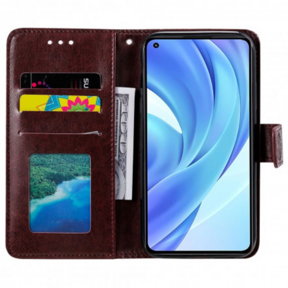 Flipové Pouzdro Na Xiaomi Mi 11 Lite 5G NE / Mi 11 Lite 4G / 5G Sluneční Mandala