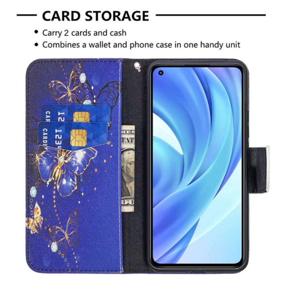 Kožené Pouzdro Na Xiaomi Mi 11 Lite 5G NE / Mi 11 Lite 4G / 5G Úžasní Motýli