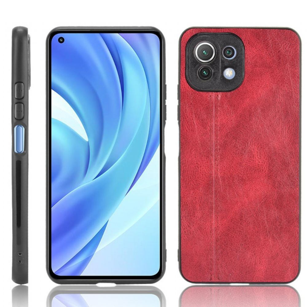 Kryt Na Xiaomi Mi 11 Lite 5G NE / Mi 11 Lite 4G / 5G Efekt Kůže Ve Švu