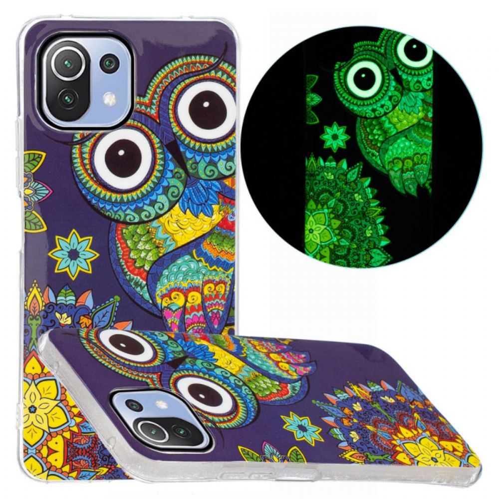 Kryt Na Xiaomi Mi 11 Lite 5G NE / Mi 11 Lite 4G / 5G Fluorescenční Sova