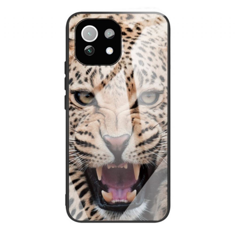 Kryt Na Xiaomi Mi 11 Lite 5G NE / Mi 11 Lite 4G / 5G Leopardí Tvrzené Sklo