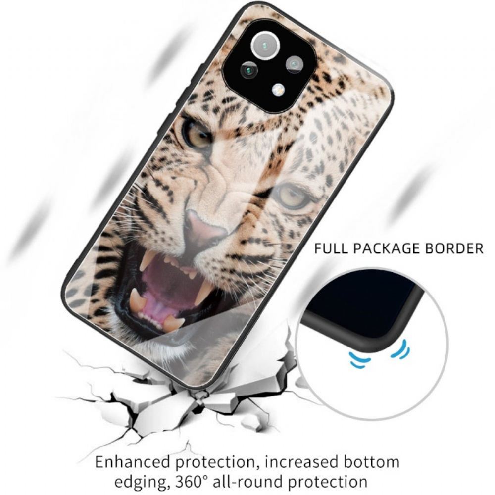 Kryt Na Xiaomi Mi 11 Lite 5G NE / Mi 11 Lite 4G / 5G Leopardí Tvrzené Sklo