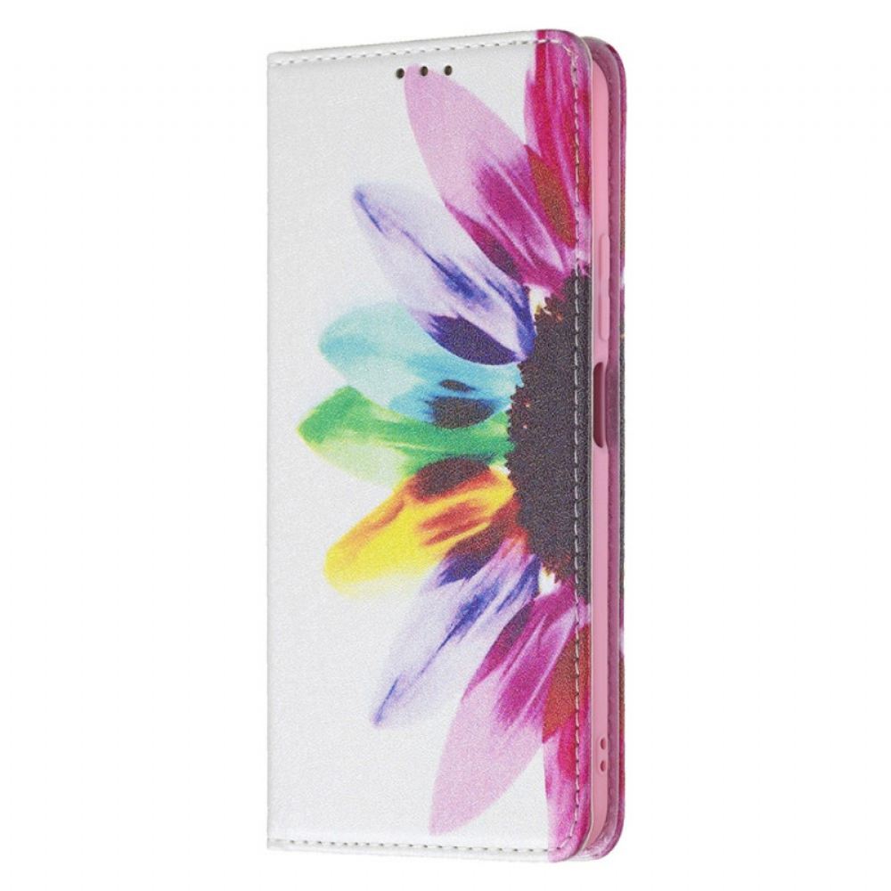 Kryty Na Mobil Na Xiaomi Mi 11 Lite 5G NE / Mi 11 Lite 4G / 5G Flipové Pouzdro Květina Akvarelu