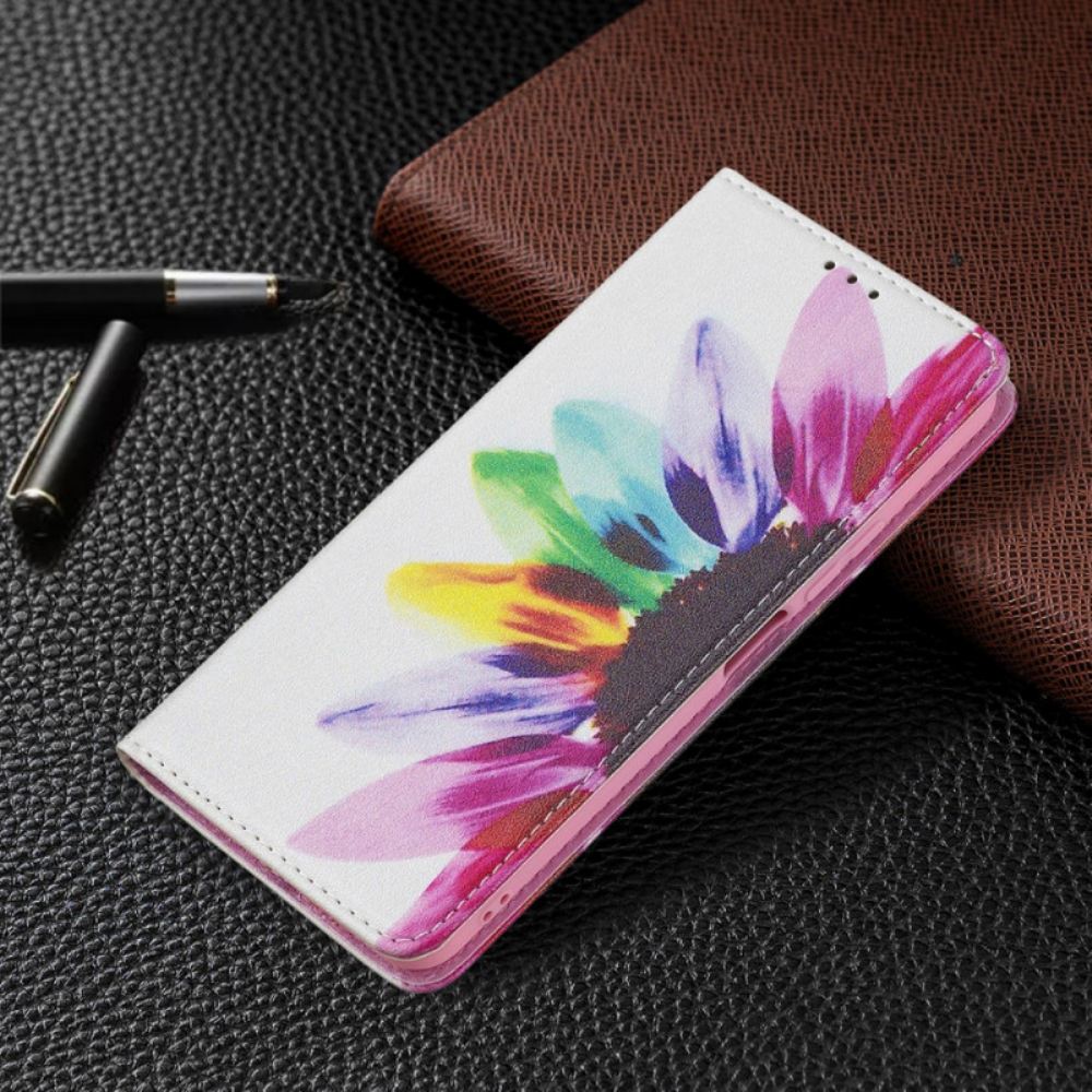 Kryty Na Mobil Na Xiaomi Mi 11 Lite 5G NE / Mi 11 Lite 4G / 5G Flipové Pouzdro Květina Akvarelu