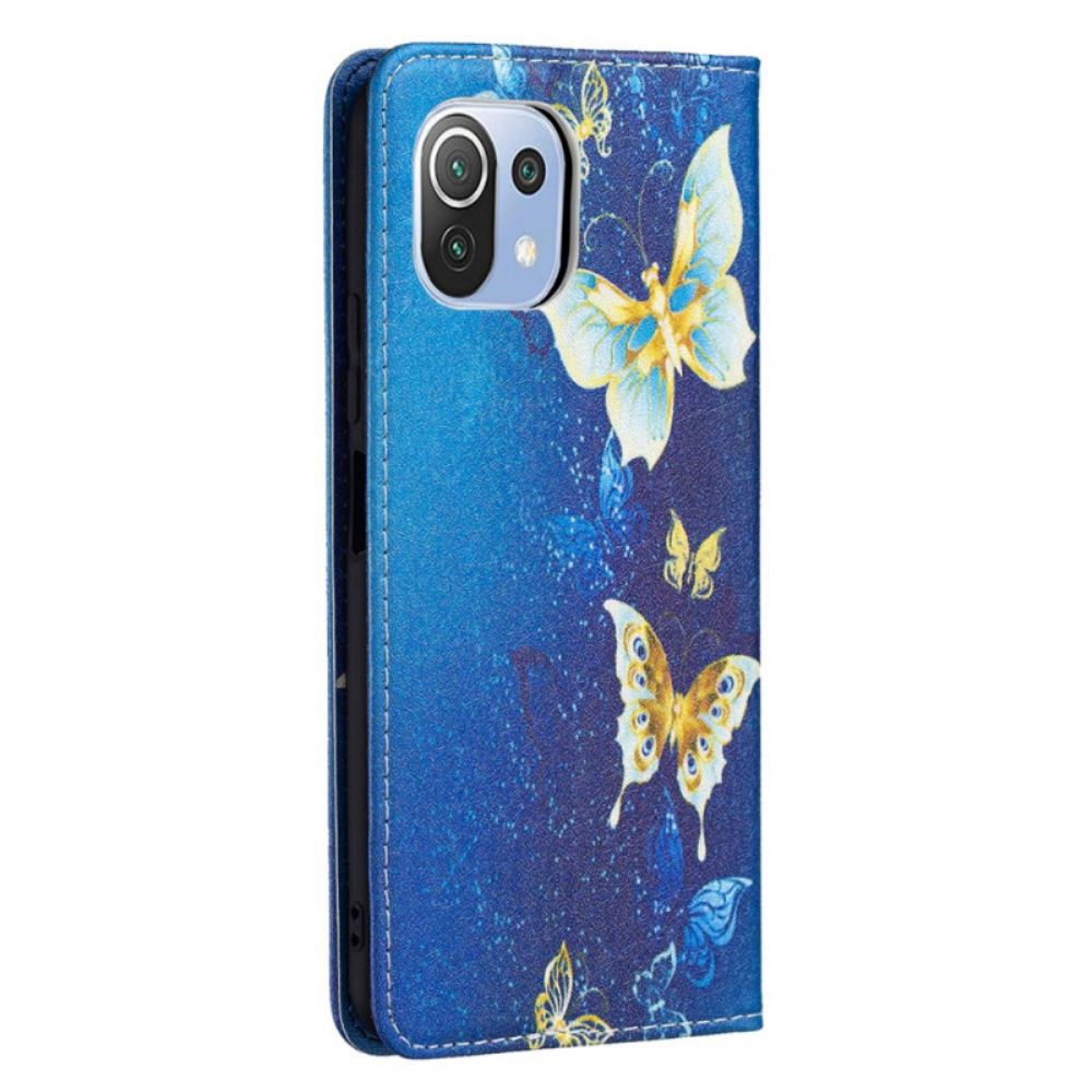 Kryty Na Mobil Na Xiaomi Mi 11 Lite 5G NE / Mi 11 Lite 4G / 5G Flipové Pouzdro Motýli