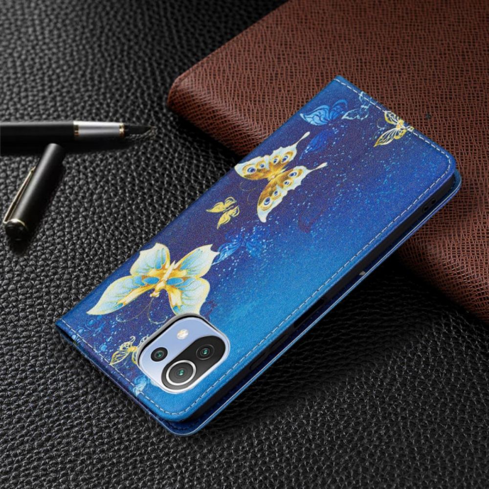 Kryty Na Mobil Na Xiaomi Mi 11 Lite 5G NE / Mi 11 Lite 4G / 5G Flipové Pouzdro Motýli