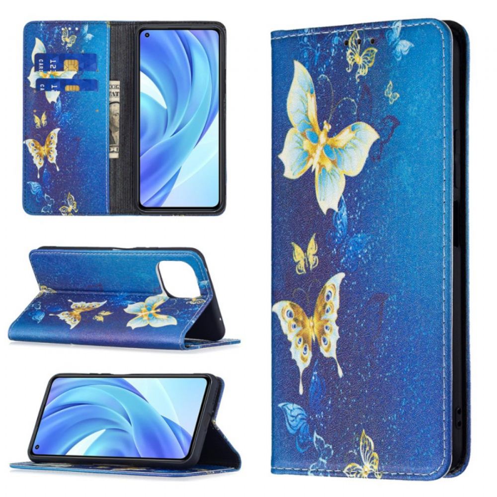 Kryty Na Mobil Na Xiaomi Mi 11 Lite 5G NE / Mi 11 Lite 4G / 5G Flipové Pouzdro Motýli