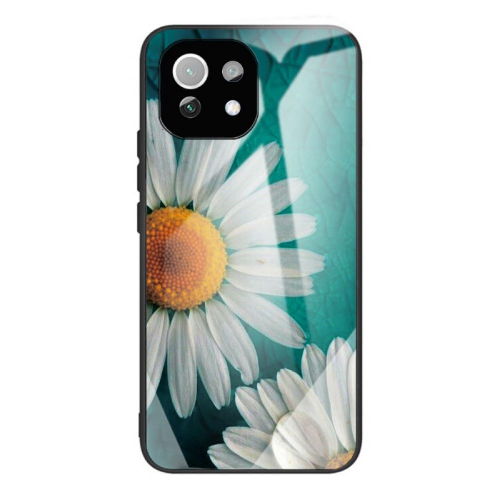 Kryty Na Mobil Na Xiaomi Mi 11 Lite 5G NE / Mi 11 Lite 4G / 5G Sedmikrásky Z Tvrzeného Skla