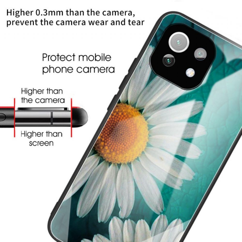 Kryty Na Mobil Na Xiaomi Mi 11 Lite 5G NE / Mi 11 Lite 4G / 5G Sedmikrásky Z Tvrzeného Skla