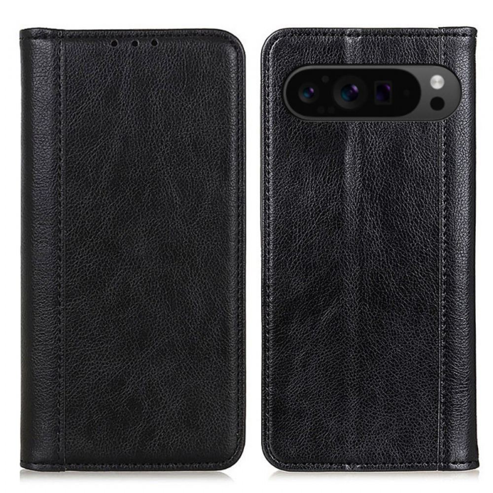 Kožené Pouzdro Folio Google Pixel 9 Pro Xl Kůže Litchi S Texturou