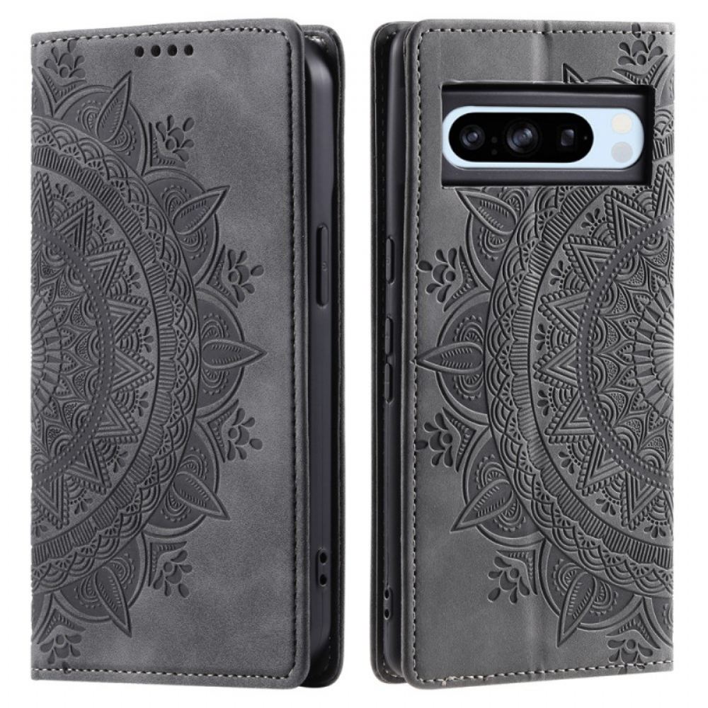 Kožené Pouzdro Folio Na Google Pixel 9 Pro Xl Semišový Efekt