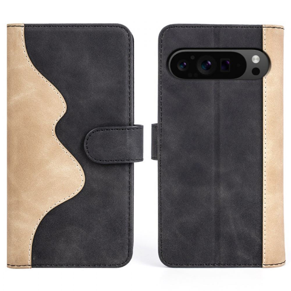 Kožený Kryt Google Pixel 9 Pro Xl Dvoubarevný Design