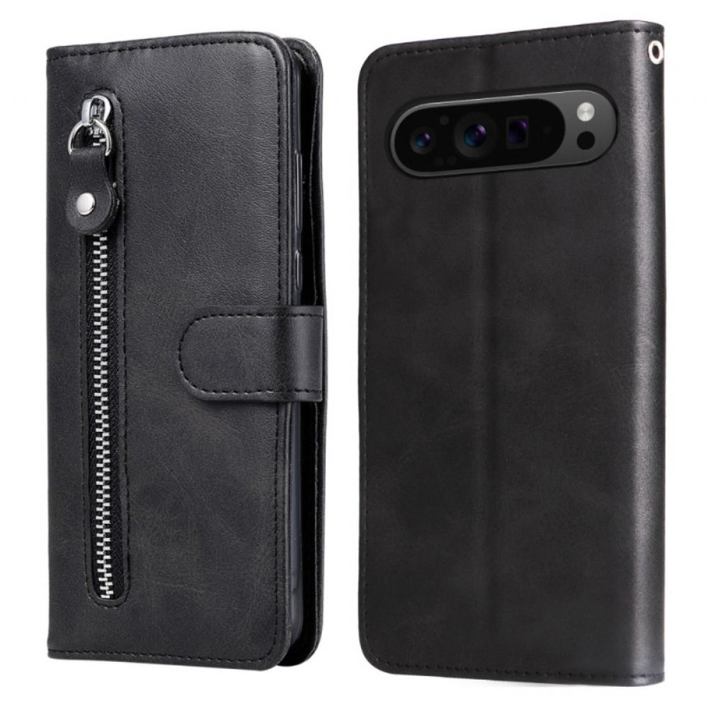 Kožený Kryt Google Pixel 9 Pro Xl Kapsa Na Zip