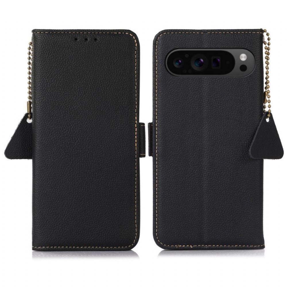 Kožený Kryt Google Pixel 9 Pro Xl Kůže S Rfid Blokováním