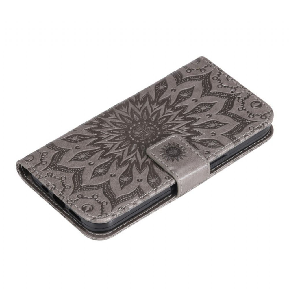 Kožený Kryt Google Pixel 9 Pro Xl Solární Mandala S Popruhem