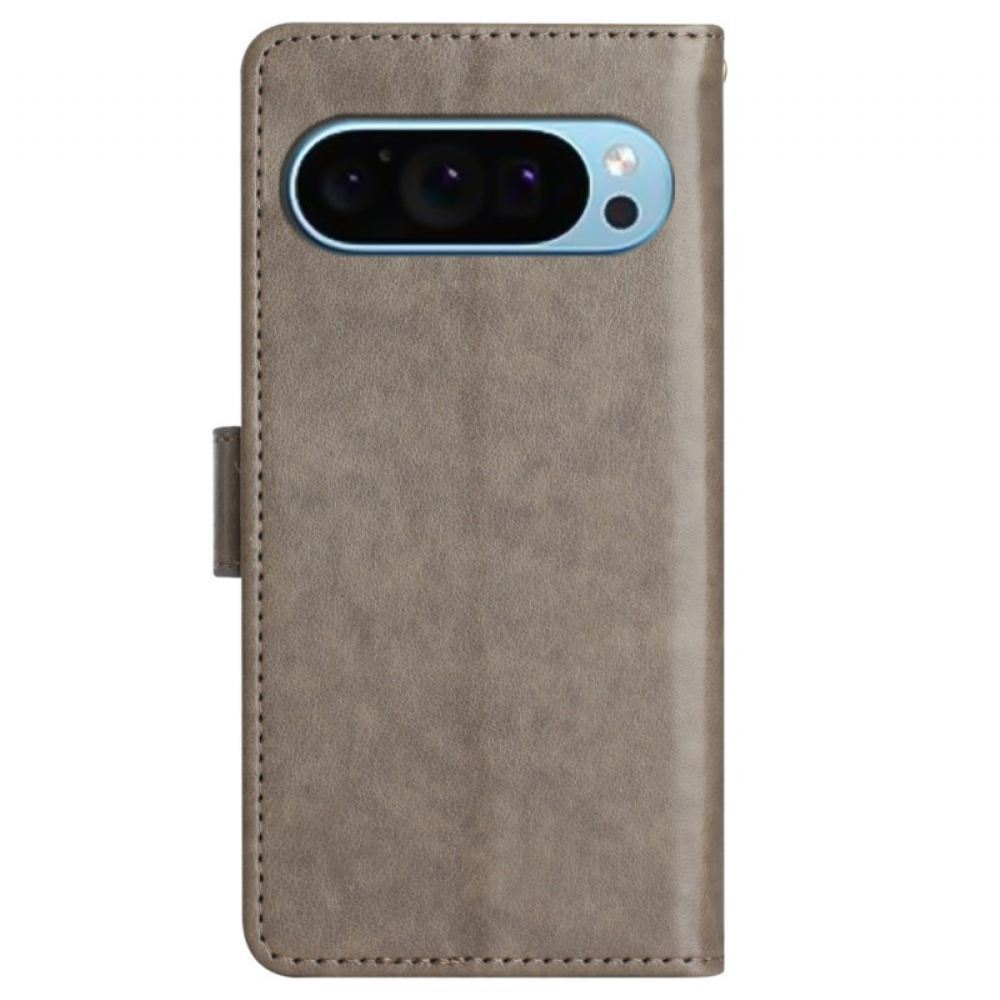 Kožený Kryt Google Pixel 9 Pro Xl Vzor Motýlů