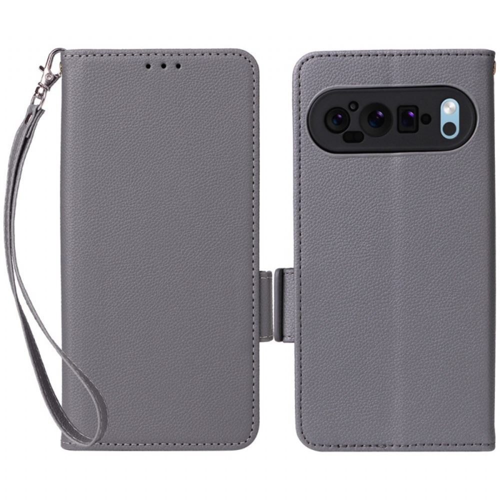 Kožený Kryt Na Google Pixel 9 Pro Xl Jemnost S Popruhem