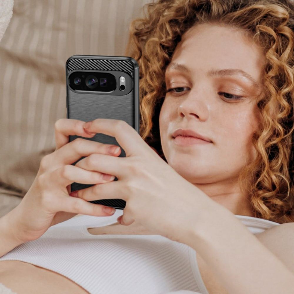 Kryt Google Pixel 9 Pro Xl Kartáčované Uhlíkové Vlákno