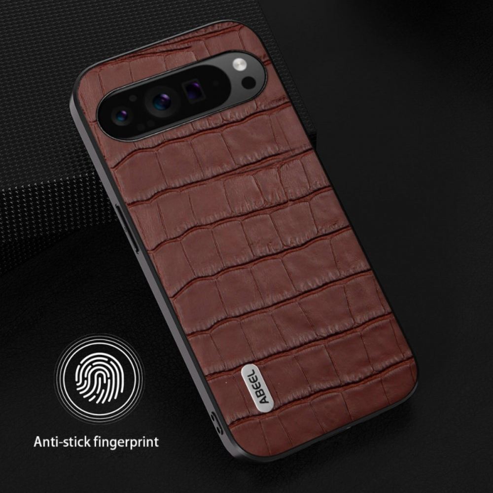 Kryt Google Pixel 9 Pro Xl Kryty Na Mobil Kůže S Krokodýlím Efektem Abeel