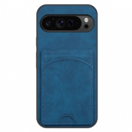 Kryt Google Pixel 9 Pro Xl Podpora Držitele Karet S Koženými Efekty