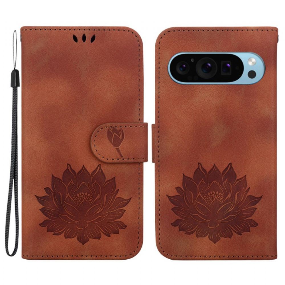 Peněženková Pouzdra Google Pixel 9 Pro Xl Lotus S Popruhem