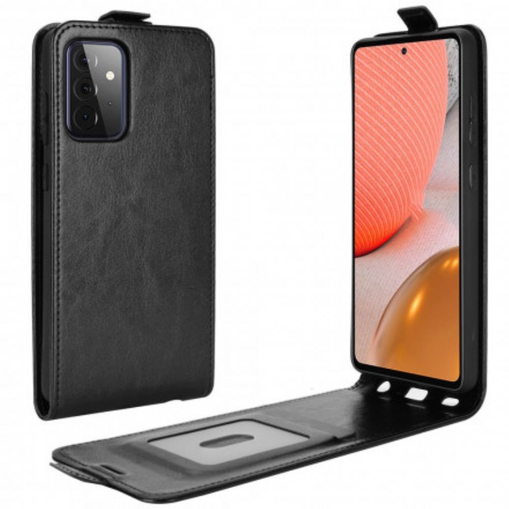 Flipové Pouzdro Na Samsung Galaxy A72 4G / 5G Kožené Pouzdro Vertikální Kožená Chlopeň