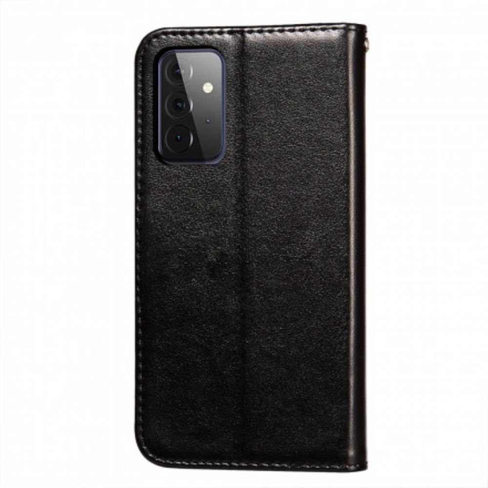 Kožené Pouzdro Na Samsung Galaxy A72 4G / 5G Oboustranná Spona V Koženém Stylu