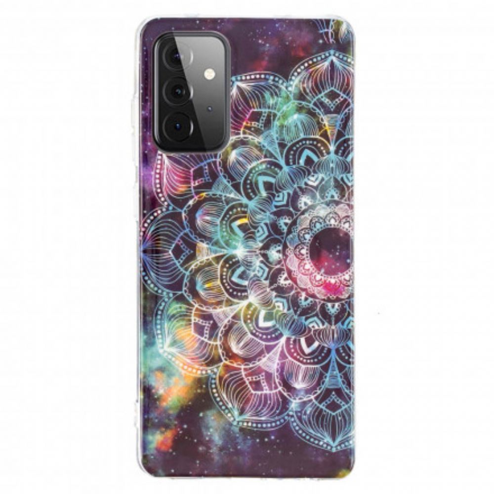 Kryt Na Samsung Galaxy A72 4G / 5G Fluorescenční Barevná Mandala