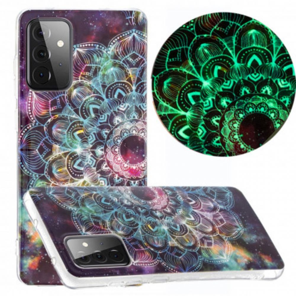 Kryt Na Samsung Galaxy A72 4G / 5G Fluorescenční Barevná Mandala