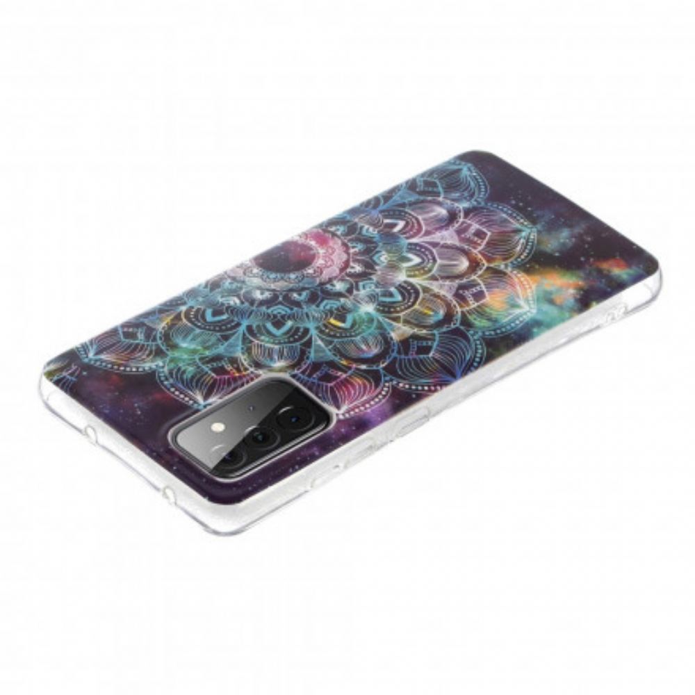 Kryt Na Samsung Galaxy A72 4G / 5G Fluorescenční Barevná Mandala