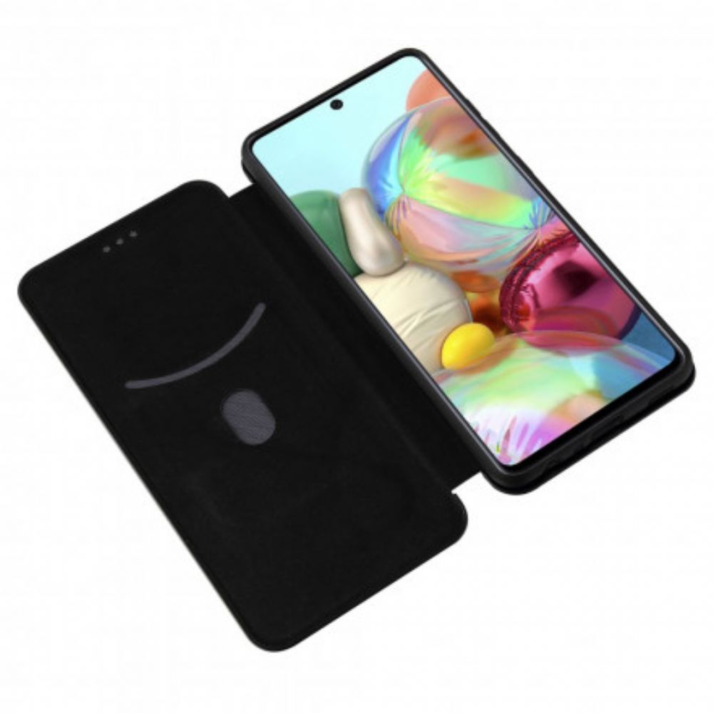 Kryty Na Mobil Na Samsung Galaxy A72 4G / 5G Flipové Pouzdro Uhlíkové Vlákno