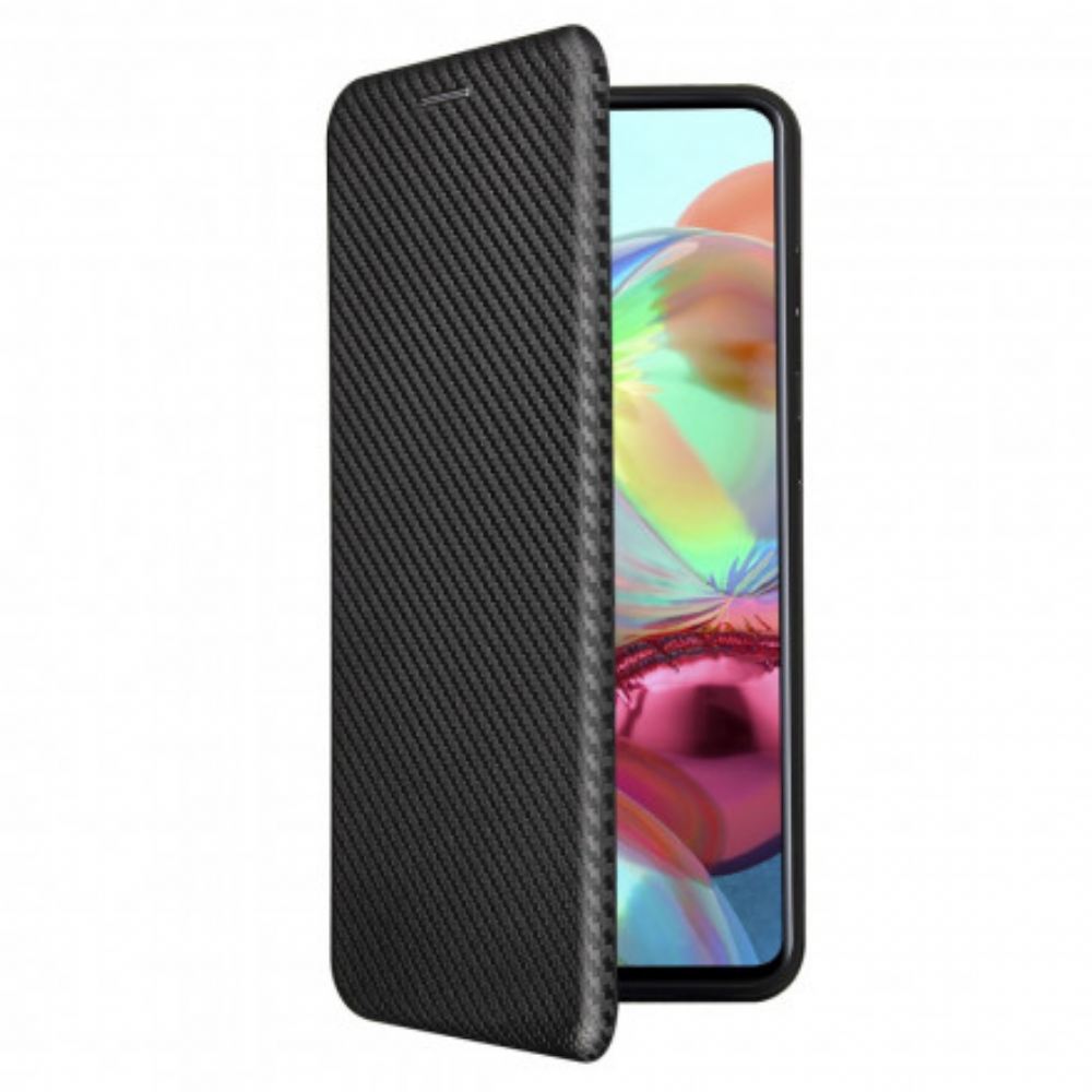 Kryty Na Mobil Na Samsung Galaxy A72 4G / 5G Flipové Pouzdro Uhlíkové Vlákno