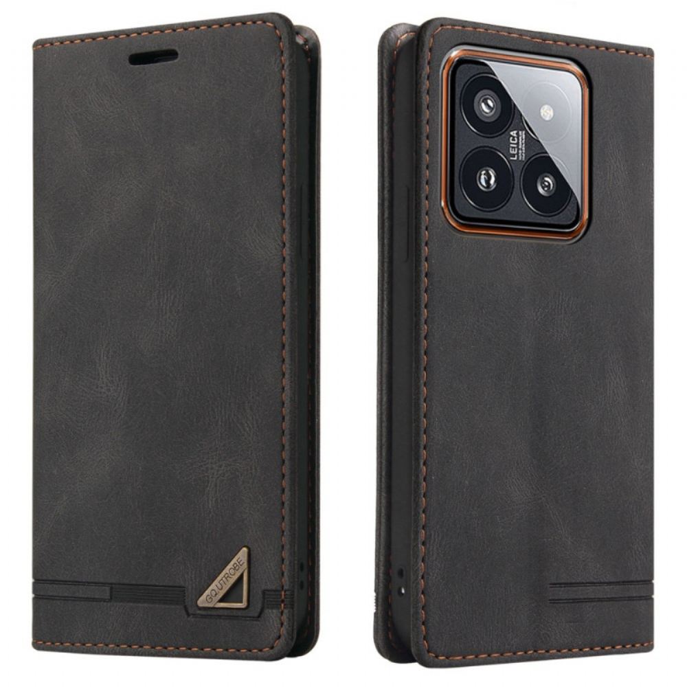 Kožené Pouzdro Folio Na Xiaomi 14 Pro Gq.utrobe
