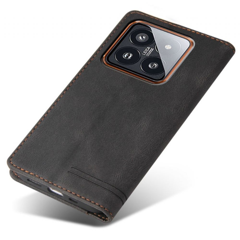 Kožené Pouzdro Folio Na Xiaomi 14 Pro Gq.utrobe