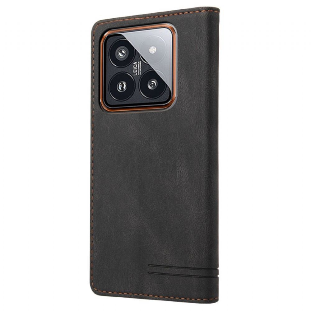 Kožené Pouzdro Folio Na Xiaomi 14 Pro Gq.utrobe