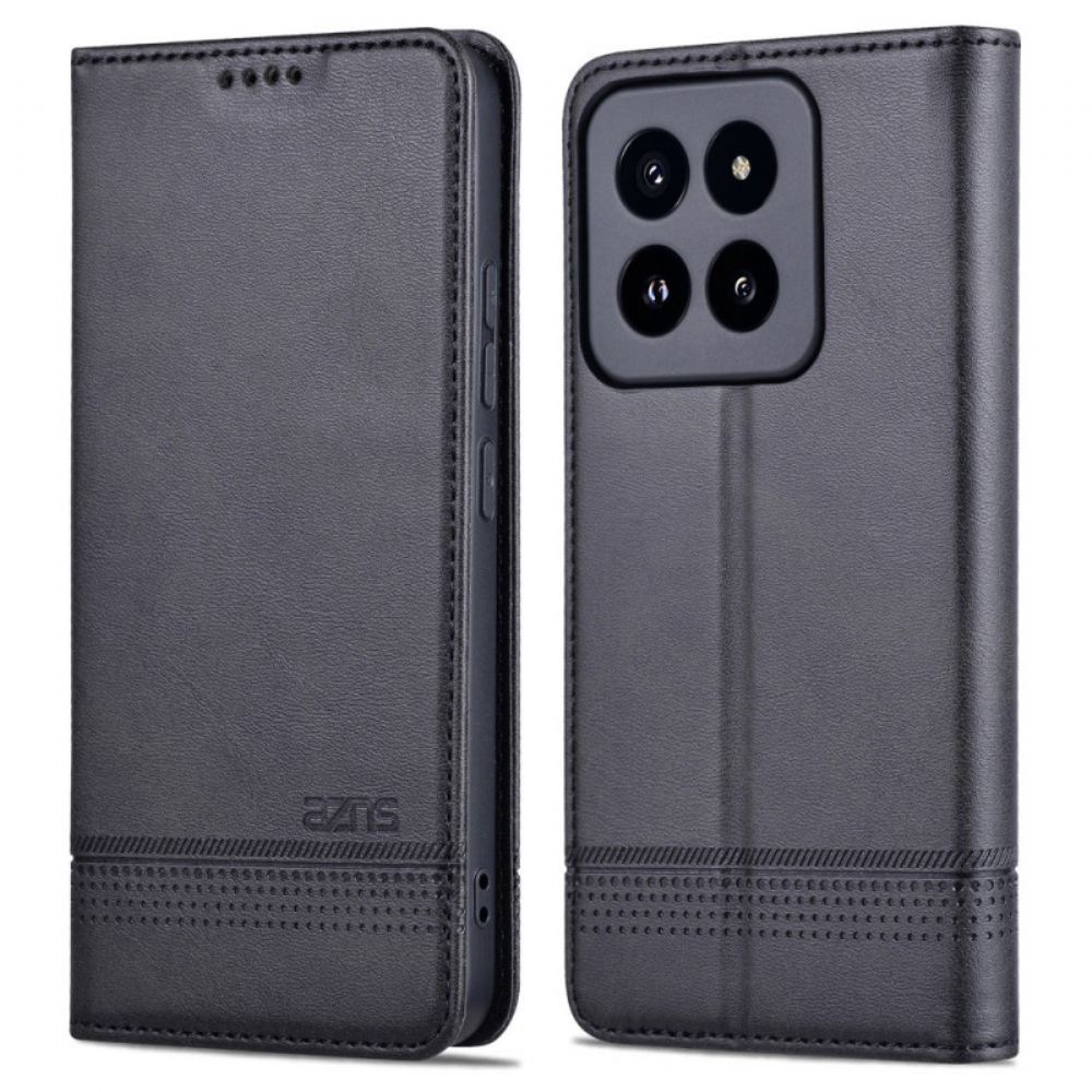 Kožené Pouzdro Folio Na Xiaomi 14 Pro Umělá Kůže Azns