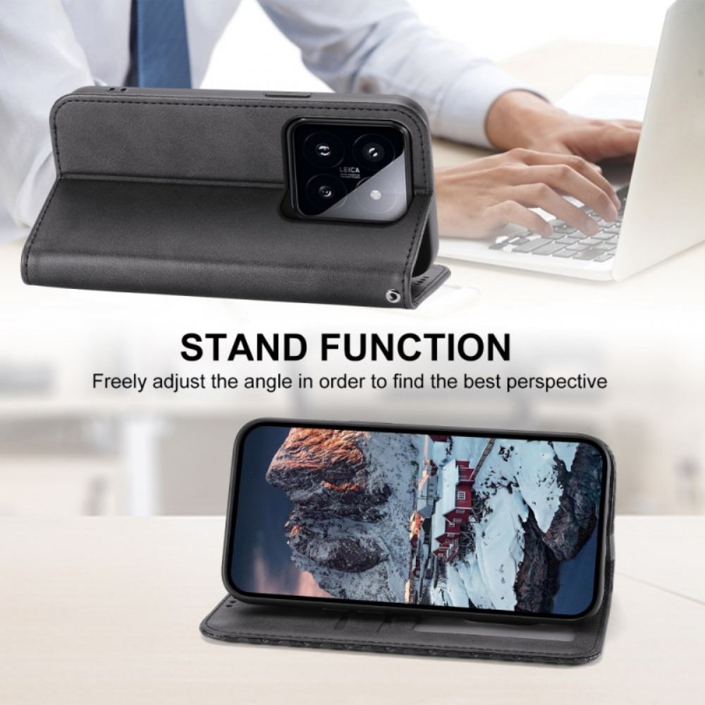 Kožené Pouzdro Folio Xiaomi 14 Pro 3d Diamanty S Páskem