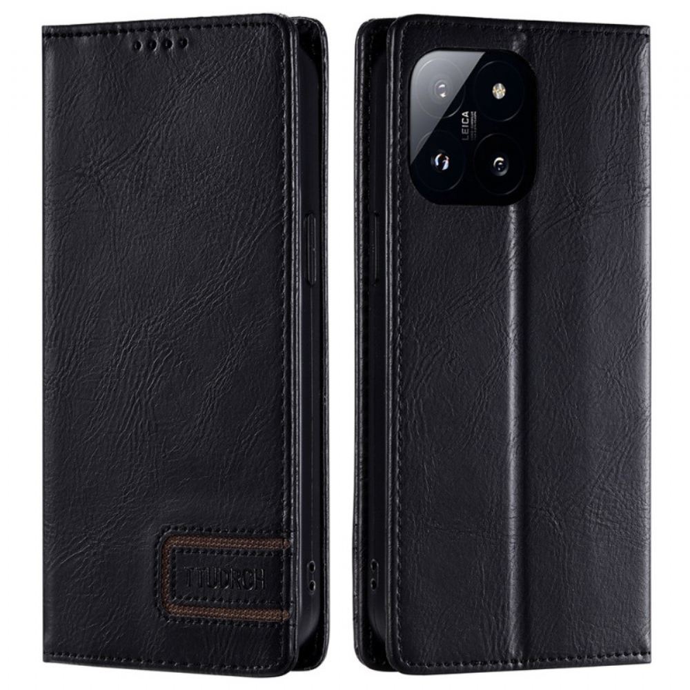 Kožené Pouzdro Folio Xiaomi 14 Pro Rfid Ochrana Ttudrch