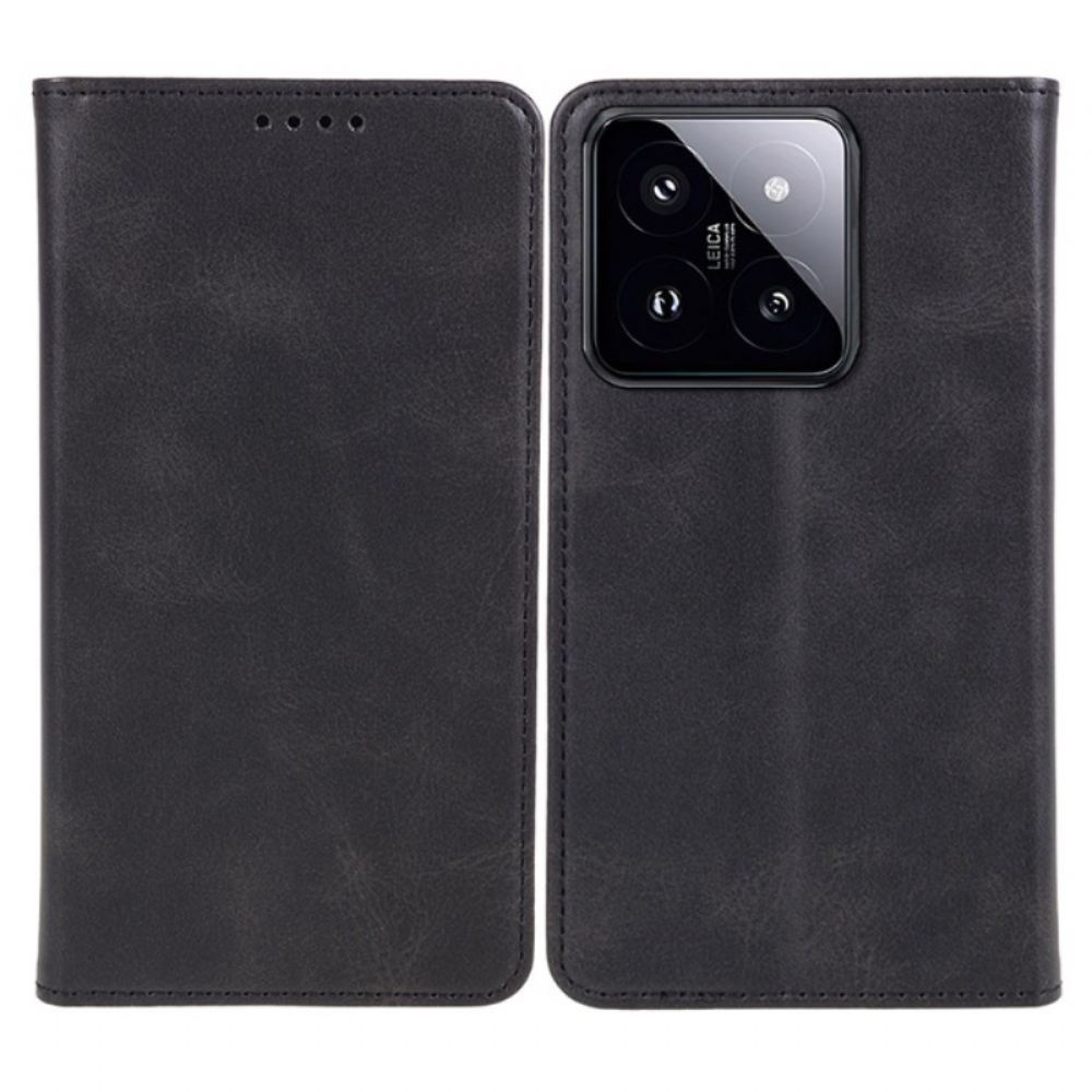 Kožené Pouzdro Xiaomi 14 Pro Kryty Na Mobil Textura Lýtka